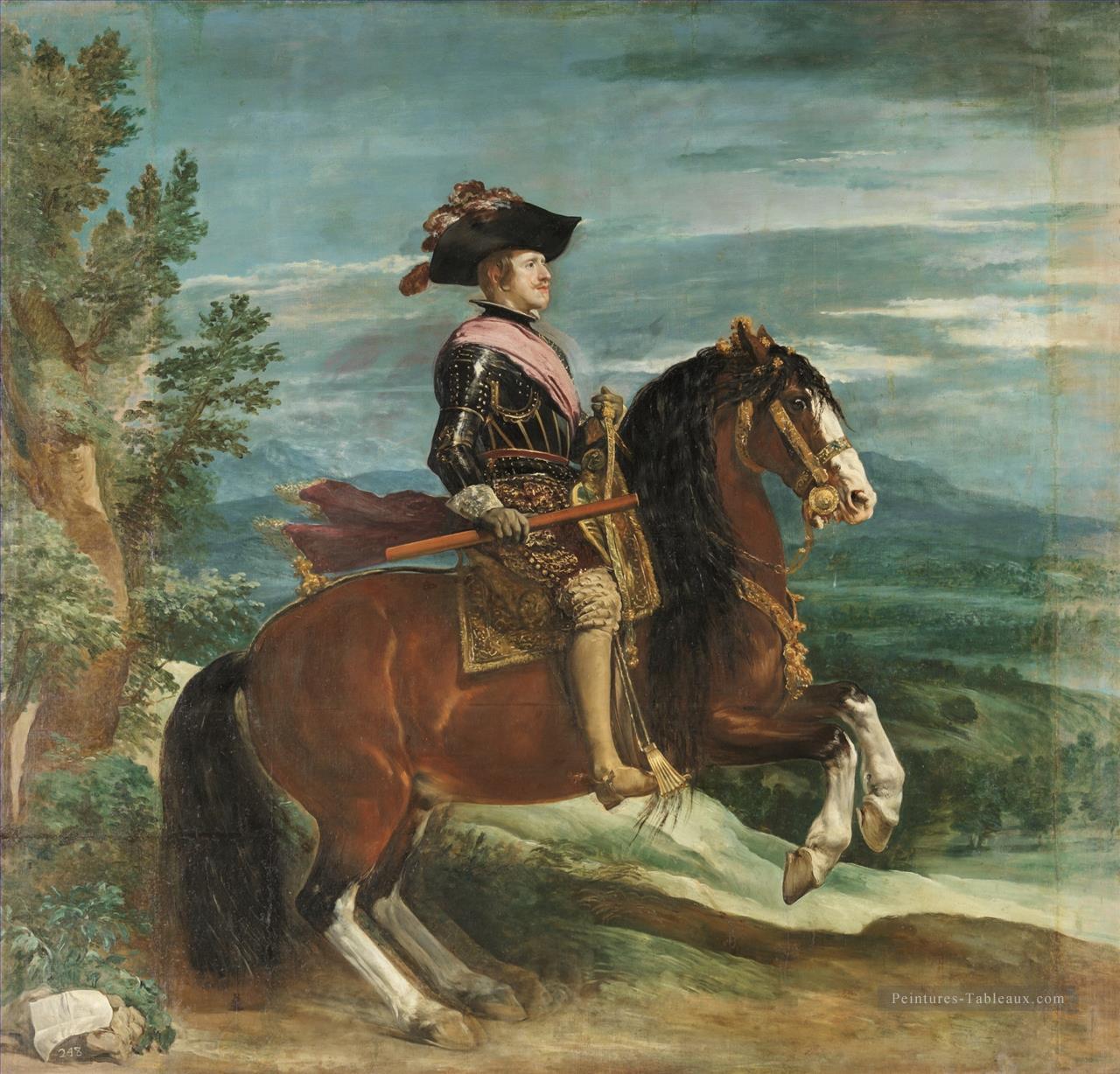 Philip IV à cheval Portrait Diego Velázquez Peintures à l'huile